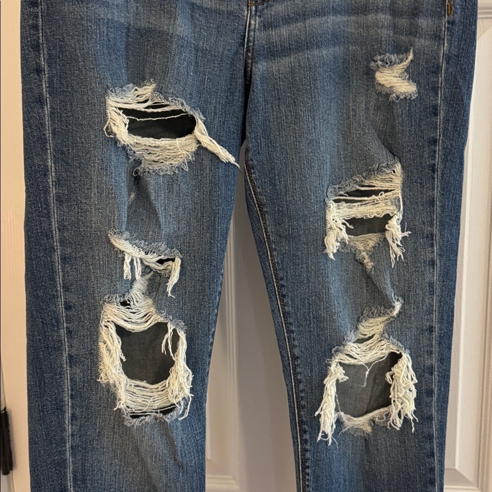 Eunina Frankie Mid Rise Girlfriend Jeans in Blue Size 15 - Picture 3 of 9